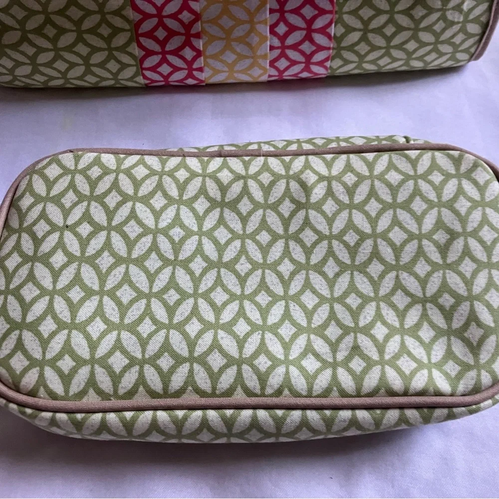 ONCE UPON A Rose Green Patterned Cosmetic Bag Set(2)